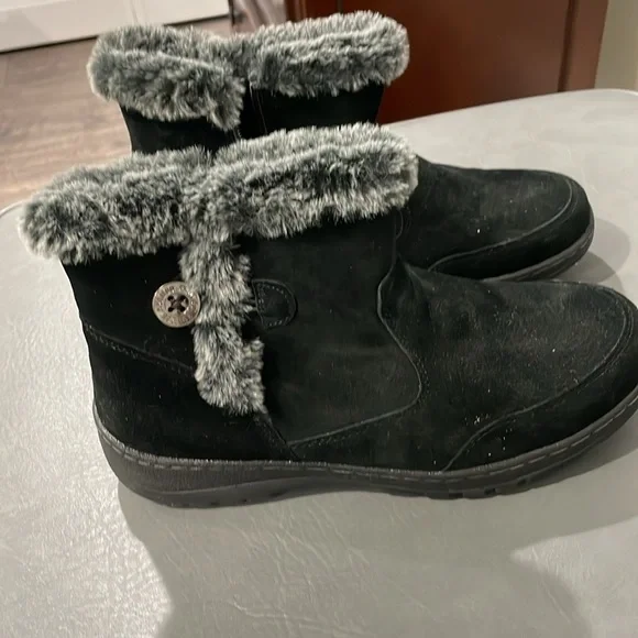 Khombu Waterproof Ankle boots faux fur lining Size 8 - Picture 2 of 5